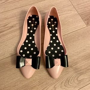 Kate Spade Pink Jelly Ballerina Flat with Bow